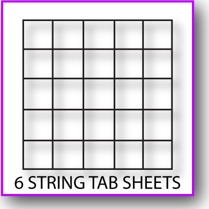 Printable 6-String Tab Sheet